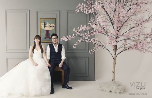 韩国明星婚纱照 韩国明星婚纱照两个人都穿的西装男士西装